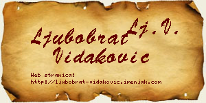 Ljubobrat Vidaković vizit kartica
